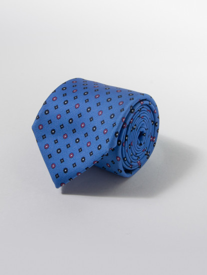 Patrick Hellmann CollectionBlue Tie With Small Pattern 100% Silkimage796